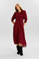 Catherine in Red abstract dress