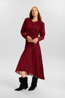 Catherine in Red abstract dress