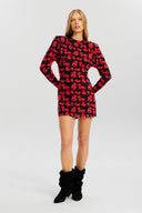 Chiara red poppies dress
