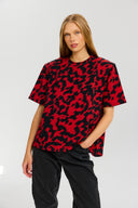 Top Palmer in red abstract
