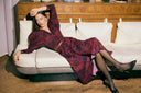 Lissa purple zebra dress