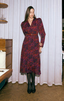 Lissa purple zebra dress