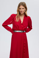 Rose deep red dress