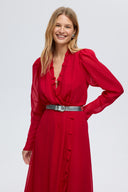 Rose deep red dress