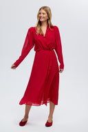 Rose deep red dress