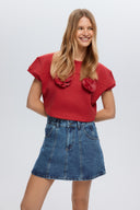 Deep red Lui top