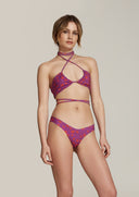 Violet Poppies bikini top