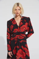 Mia red poppies dress