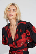 Mia red poppies dress
