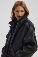 Sienna leather jacket in black