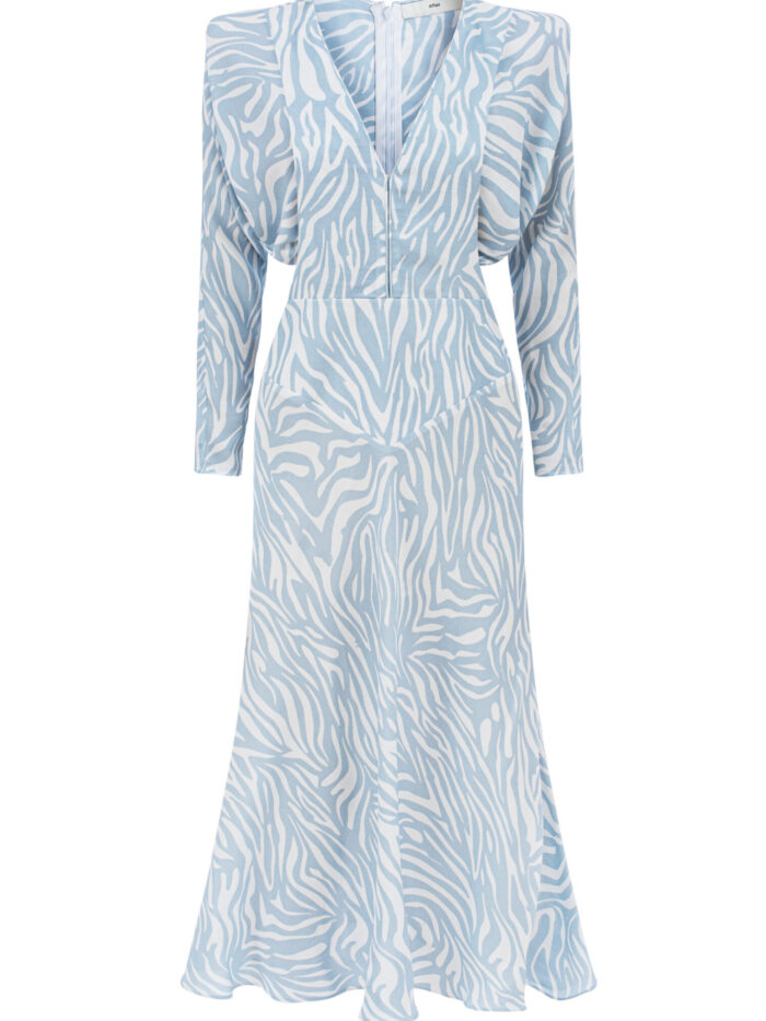 Cameron dress in zebra blue