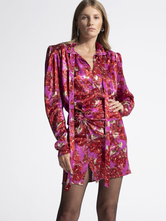 CLAUDIA Top in anturium red