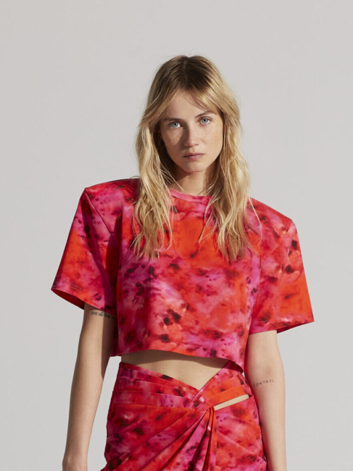 Top Zoe pink abstract