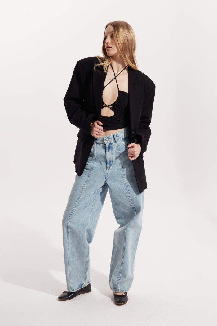 Nora Linen Black Jacket