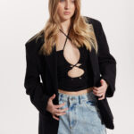 Nora Linen Black Jacket