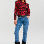 ALICE TOP in red poppies