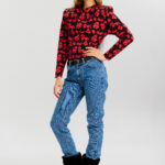 ALICE TOP in red poppies