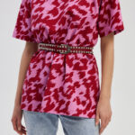 Red Leo Belt with silverdrops