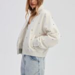 Lucy Bomber Jacket in creamy white