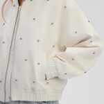 Lucy Bomber Jacket in creamy white