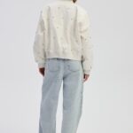 Lucy Bomber Jacket in creamy white