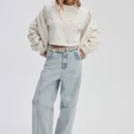Lucy Bomber Jacket in creamy white