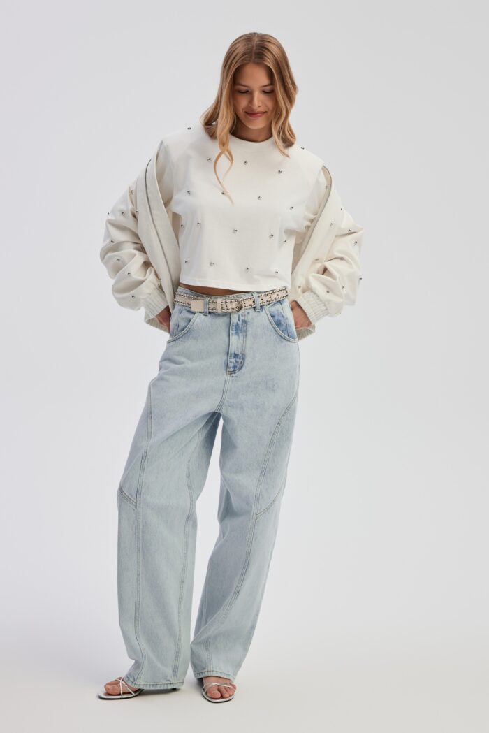 Lucy Bomber Jacket in creamy white