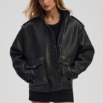 Sienna Leather Jacket in black