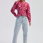 Top Alice in pink abstract
