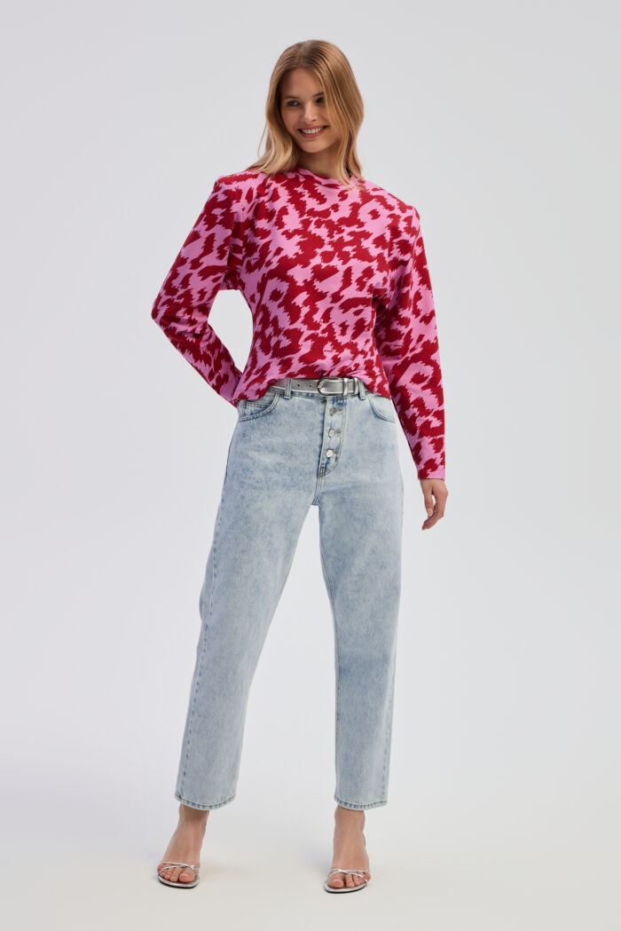 Top Alice in pink abstract