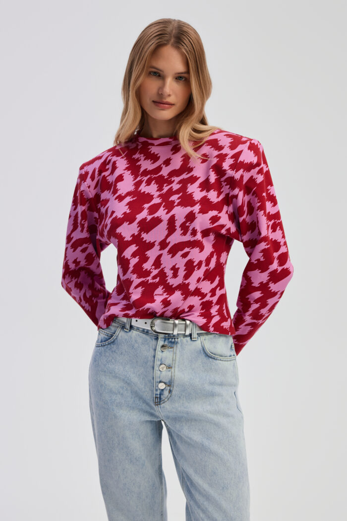 Top Alice in pink abstract