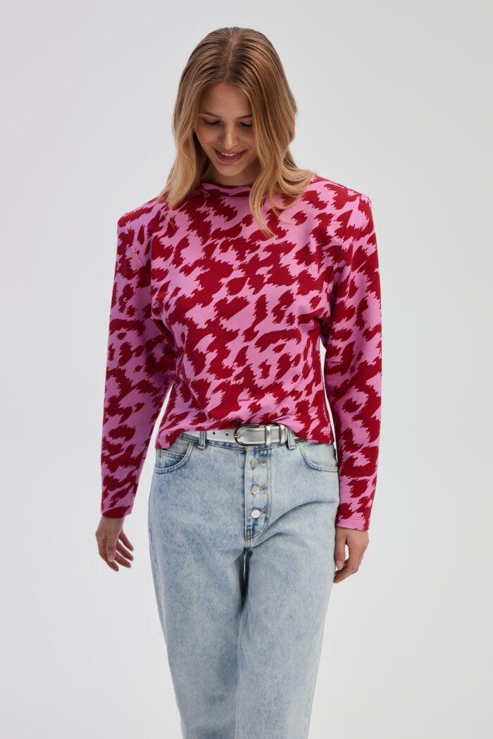 Top Alice in pink abstract