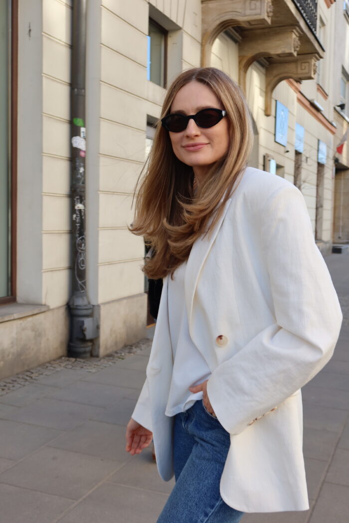 Rima jacket in creamy white