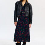 Claire dress in Noir Poppy