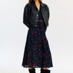 Claire dress in Noir Poppy