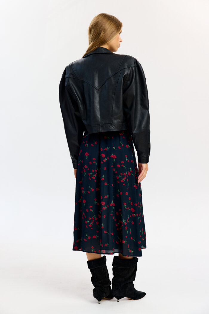 Claire dress in Noir Poppy