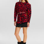 Palmer Longsleeve in red abstract