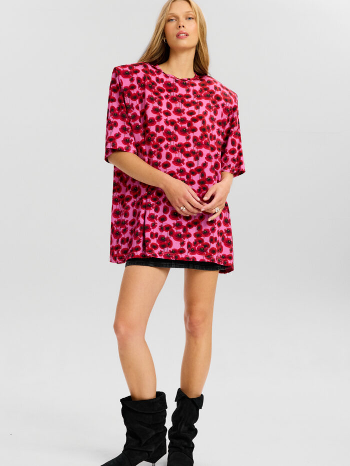 Owen top in deep pink