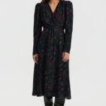 Lissa dress in noir poppy