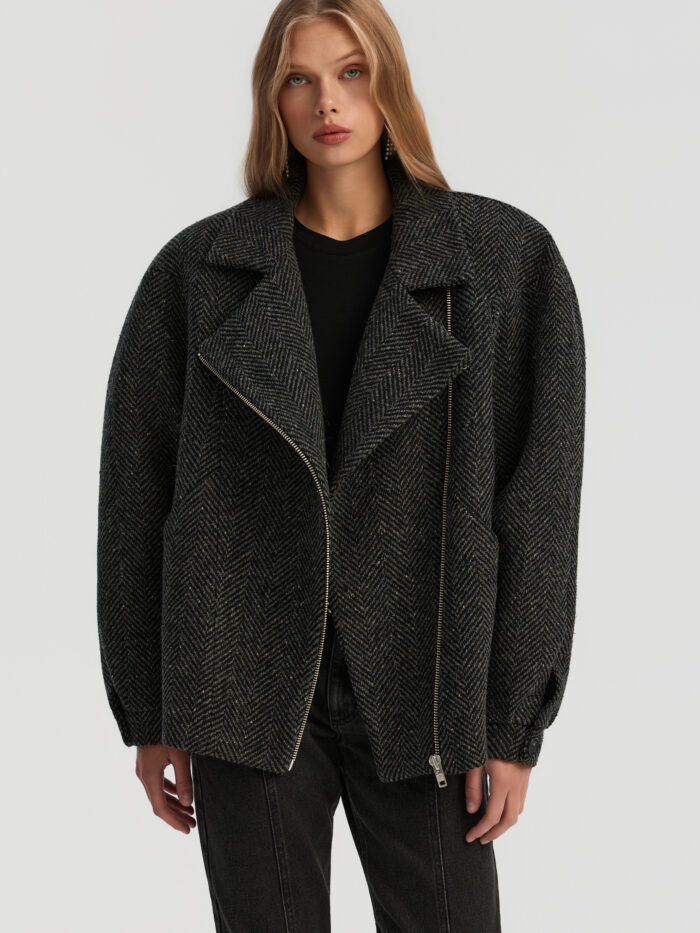 Kurtka Gwen grey wool