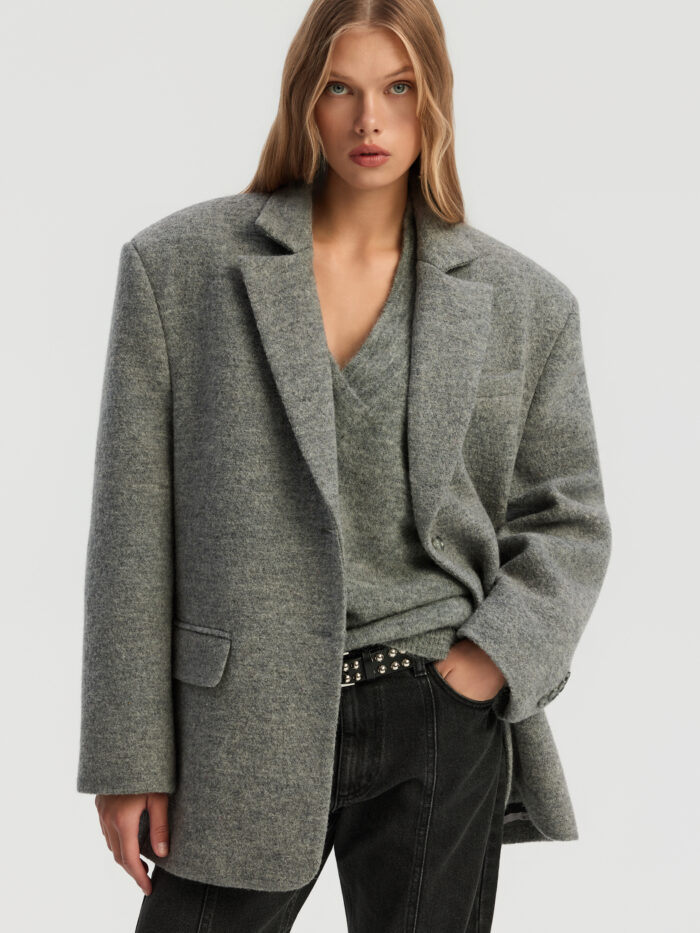 Marynarka Nora grey wool