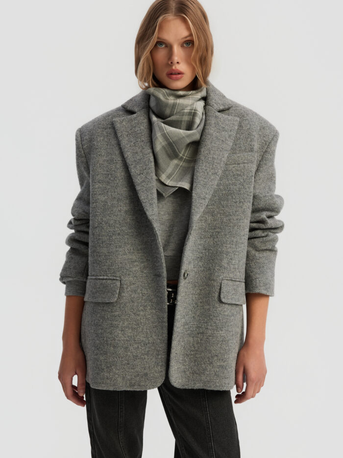 Marynarka Nora grey wool