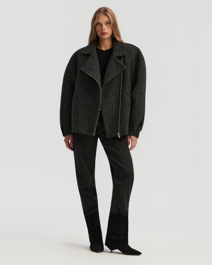 AFFAIR_GWEN Kurtka Gwen grey wool