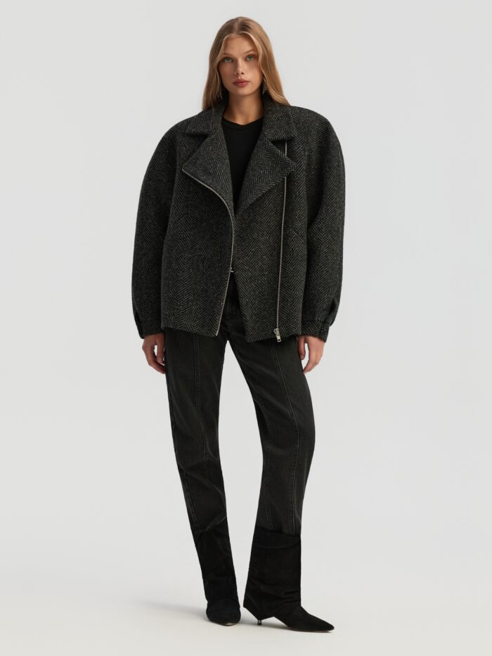 AFFAIR_GWEN Kurtka Gwen grey wool