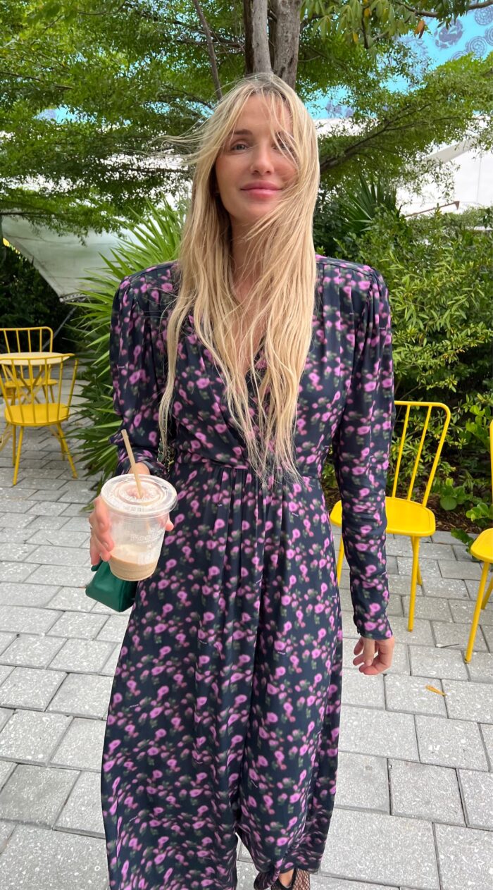 Elena dress in pink meadow