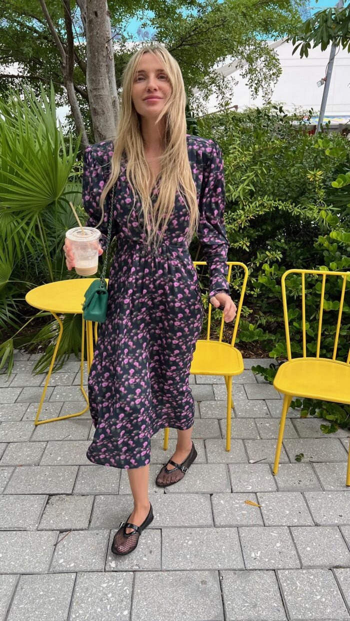 Elena dress in pink meadow