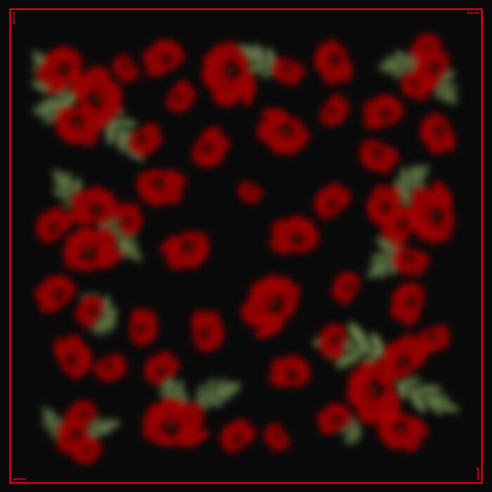 Chusta Isla red poppies