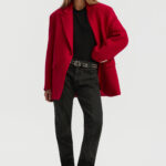 Marynarka Zola red wool