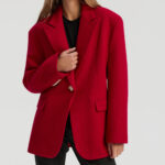 Marynarka Zola red wool