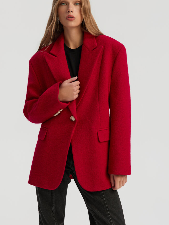 Marynarka Zola red wool